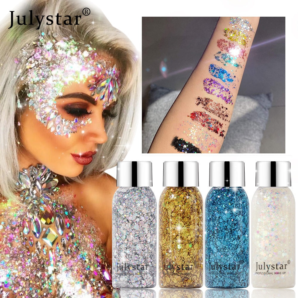 Julystar Broken Diamond Glitter Powder Cross-Border Pop Show Stage Night Club Makeup Sequins Eye Shadow Makeup