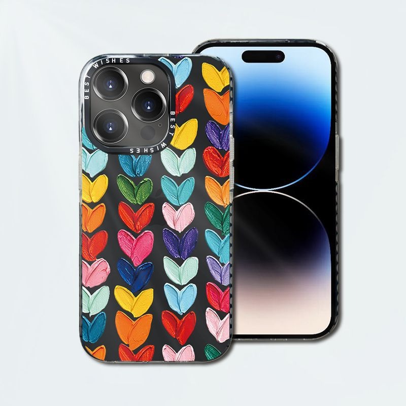 Love Apple 13 Phone Case 14pro max Letter xs Transparent iPhone 11 Painted