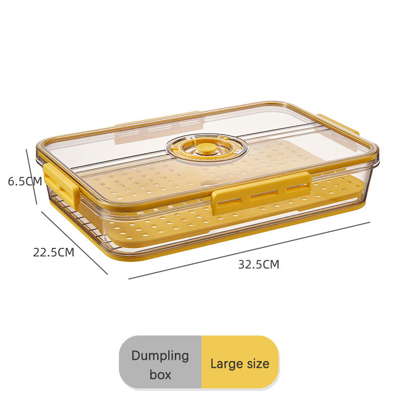 Refrigerator Storage Box Plastic Kitchen Sorting Timing Frozen Food Grade Pet Sealed Large Capacity Transparent Preservation