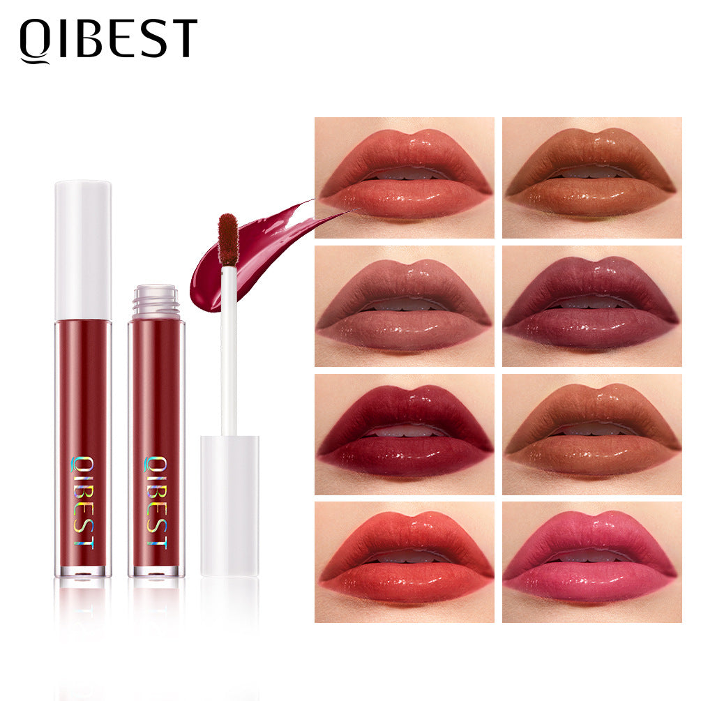 QIBEST Mirror Water Glossy Lip Gloss Glass Lip Gloss Moisturizing Lip Frozen Toot Lip Glaze, Big Mouth Lip Plumping Lip Gloss