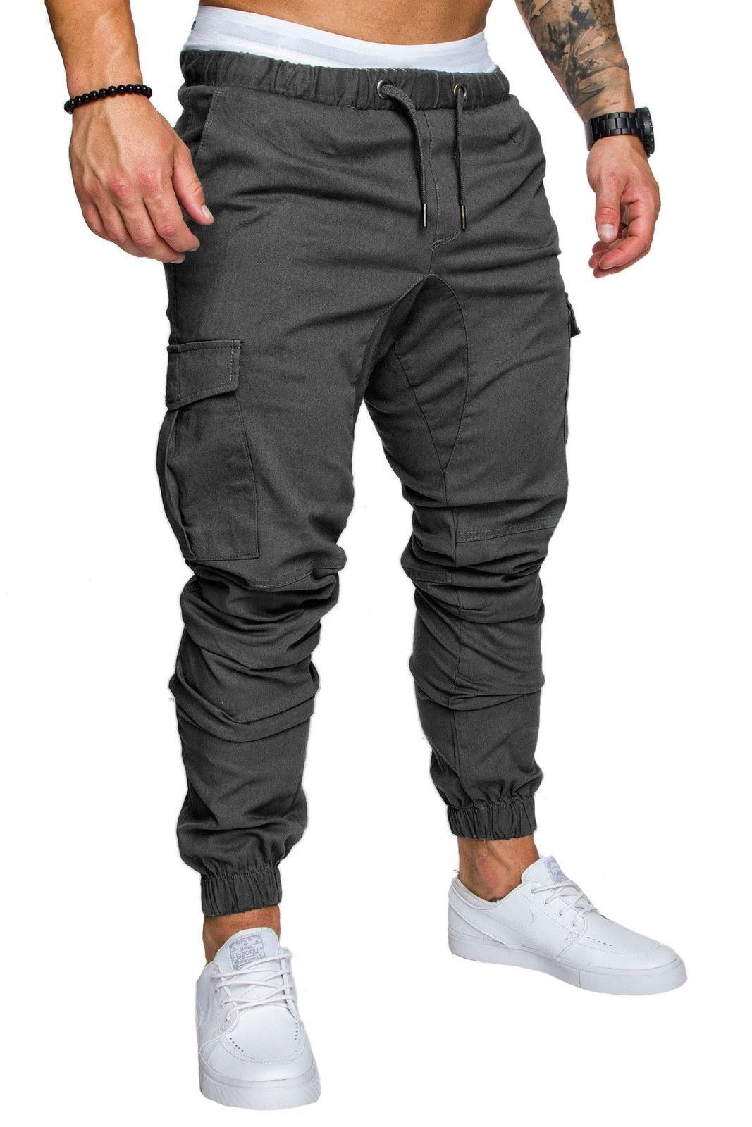 New Workwear Multi Pocket Pants Men's Woven Fabric Casual Pants Leggings Men's