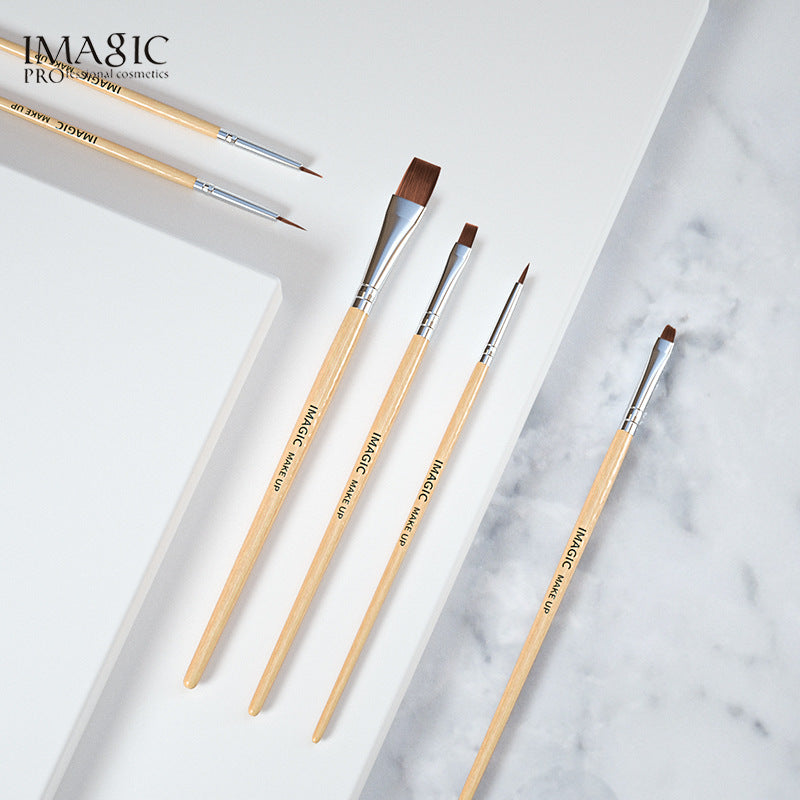 IMAGIC Makeup Halloween Oil Paint Makeup Brush 6pcs Log Pole Painted Nail Art Makeup Brush