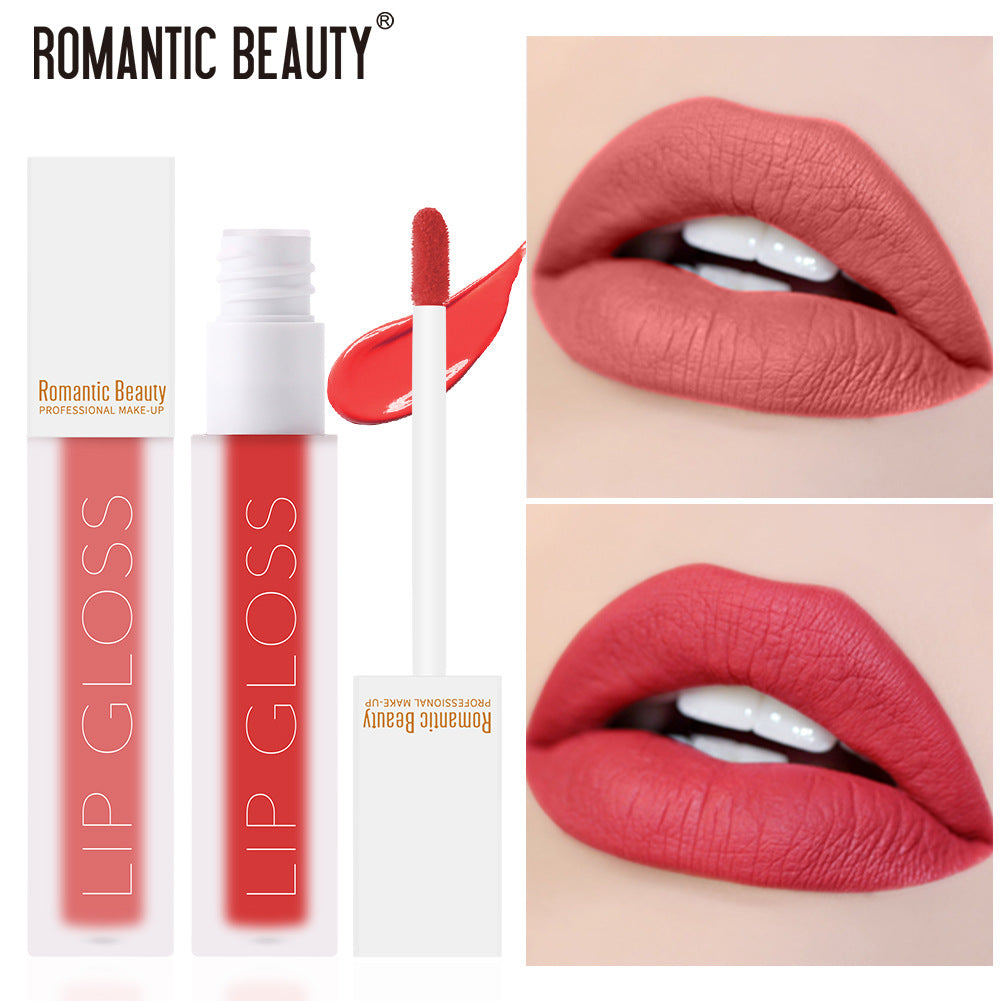 Romantic Beauty Velvet Matte Lip Glaze Non-Stick Lip Gloss